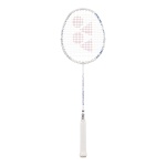 Yonex rakieta do badmintona Astrox 02 Clear (z przewagą wagi na głowicy, bardzo elastyczna) biała - naciągnięta -